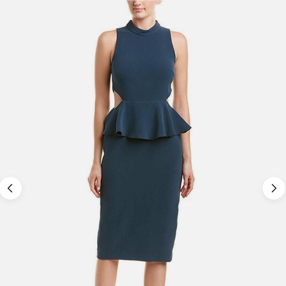 Rachel Zoe Womens Karyn Peplum Pencil Dress Forest Green Size 2